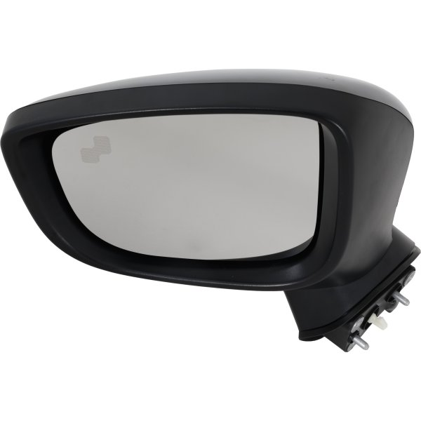 Power Mirror for the 2017-2018 Mazda 3 Left (Driver), Manual Folding, Non-Heated, Paintable w/ Blind Spot Monitoring and Signal Light, for Mexico Built Hatchback/Sedan Vehicle, Replacement