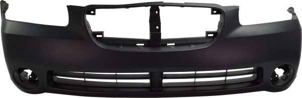 Front Bumper Cover for Nissan MAXIMA 2002-2003, Primed (Ready to Paint), with Fog Light Holes, Replacement