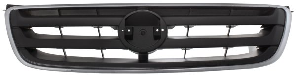 Grille for Nissan Altima 2002-2004, Chrome Shell with Painted Dark Gray Insert, Replacement