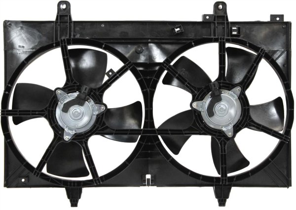 Radiator Fan Shroud Assembly for Nissan Murano 2003-2007, Dual Fan, with Air Conditioning, Replacement