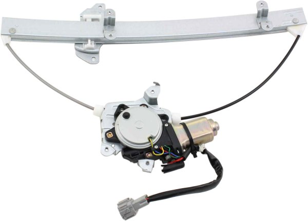 Power Front Window Regulator with Motor for Infiniti I30 (2000-2001), Infiniti I35 (2002-2004), Left (Driver), 6 Pins, Replacement