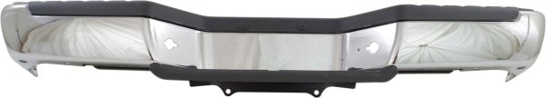 Chrome Diamondstep Step Bumper, Face Bar and Pad for Nissan Frontier 1998-2000, with Pad Provision, without Mounting Bracket, Replacement