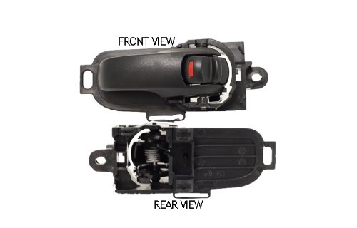 Front Right (Passenger) Inside Door Handle for 2007 - 2011 Nissan Versa, Charcoal,  806709EL0A Replacement