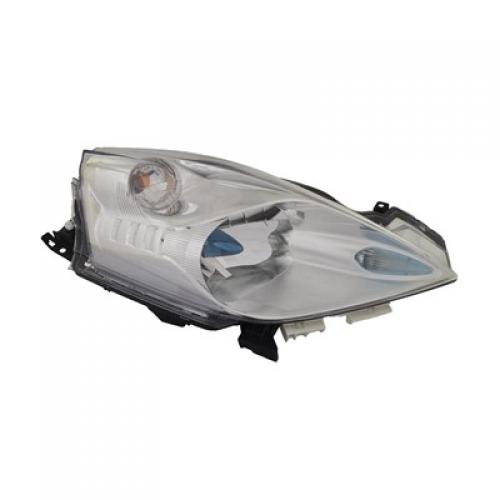 Right (Passenger) Headlight Assembly for 2013-2014 Nissan Leaf, without LED, Composite,  260103NF0A, Replacement