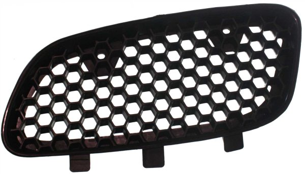 Grille for Pontiac Grand Prix 2000-2001, Left (Driver), Textured Black Shell and Insert, Replacement