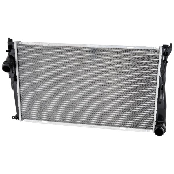 Radiator for BMW 3-Series (2007-2013), 1-Series (2008-2013) with Turbo, Manual Transmission, Replacement Models: 328i, 335i, 135i, 128i.