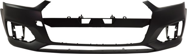 Front Bumper Cover for Audi A5 Quattro/A5 Sportback 2018-2020, Primed (Ready to Paint), without Headlight Washer Holes, without Parallel Park Assist Sensor Holes, for Coupe with Parking Aid Sensor/Convertible/Hatchback 2018-2019 without Parking Aid Sensor, Replacement