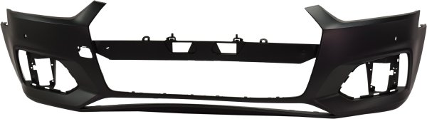 Front Bumper Cover for Audi A5 Quattro/A5 Sportback 2018-2020, Primed (Ready to Paint), without Headlight Washer/Parallel Park Assist Sensor Holes, for Coupe without Parking Aid Sensor/Convertible/Hatchback 2018-2019 with Parking Aid Sensor, Replacement
