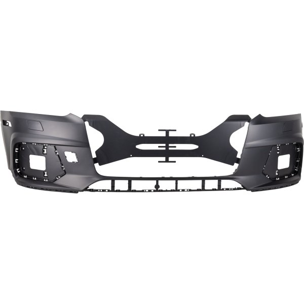 Front Bumper Cover for Audi Q3 2016-2017, 1-Piece Type, Primed (Ready to Paint), Without Parallel Park Assist and Parking Aid Sensor Holes, Replacement