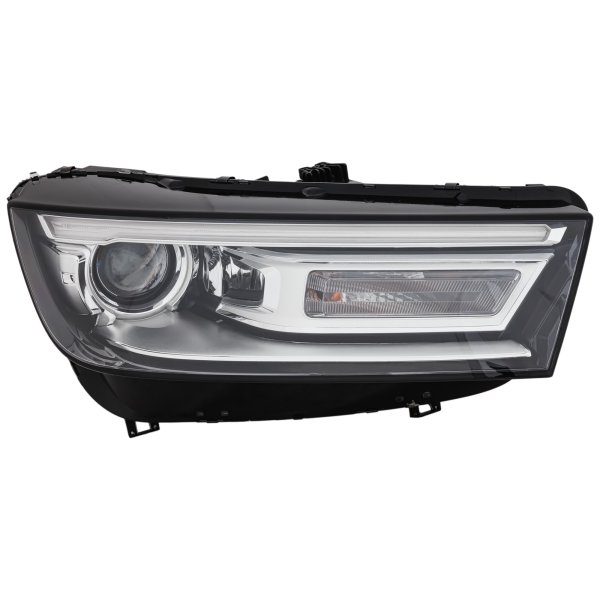 Headlight for Audi Q5/SQ5 2018-2020, Right (Passenger), Lens and Housing, Xenon, Without Logo, Replacement