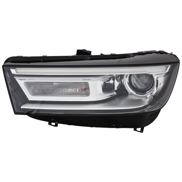 Headlight for Audi Q5/SQ5 2018-2020, Left (Driver) Side, Includes Lens and Housing, Xenon, without Logo, Replacement