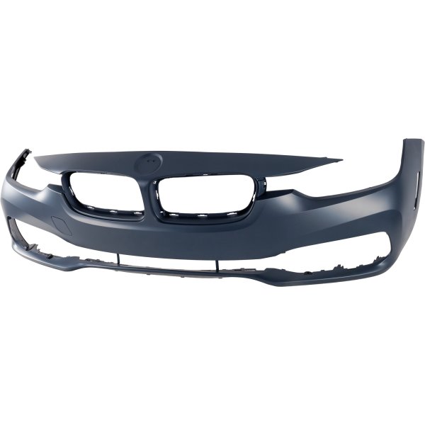 Front Bumper Cover for BMW 3-SERIES 2016-2019, Primed (Ready to Paint), Sport Line without M Sport Package & Headlight Washer Holes, (Sedan 2016-2018) / Wagon, Replacement