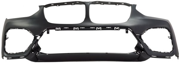 Front Bumper Cover for BMW X3 30I Luxury Line Model 2018-2021, Primed (Ready to Paint), Without M Sport Package, Without Park Assist Sensor Holes, Replacement
