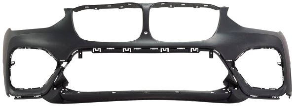 Front Bumper Cover for BMW X3 30I Luxury Line 2018-2021, Primed (Ready to Paint), Without M Sport Package, With Park Assist Sensor Holes, Parking Assistant Plus, Replacement