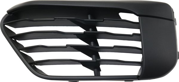 Front Bumper Grille for BMW X1 2016-2018, Left (Driver), Textured Black, without M Package, without Park Distance Control Sensor Holes, Replacement