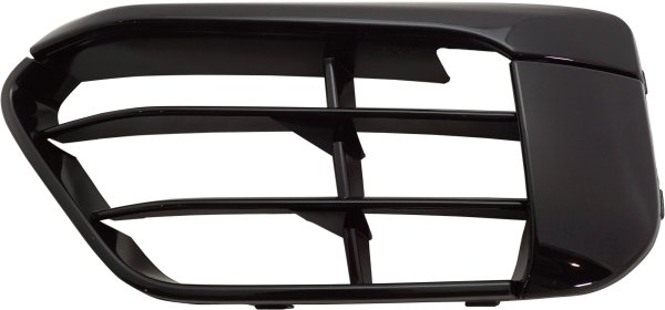 Front Bumper Grille for BMW X1 2016-2018, Left (Driver), Gloss Black, without M Package, without Park Distance Control Sensor Holes, Replacement