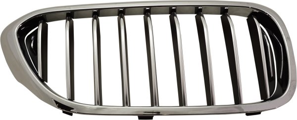 Grille for BMW 5-Series 2017-2020 Right (Passenger), Excluding M Package, Including Luxury Package, Sedan, Replacement