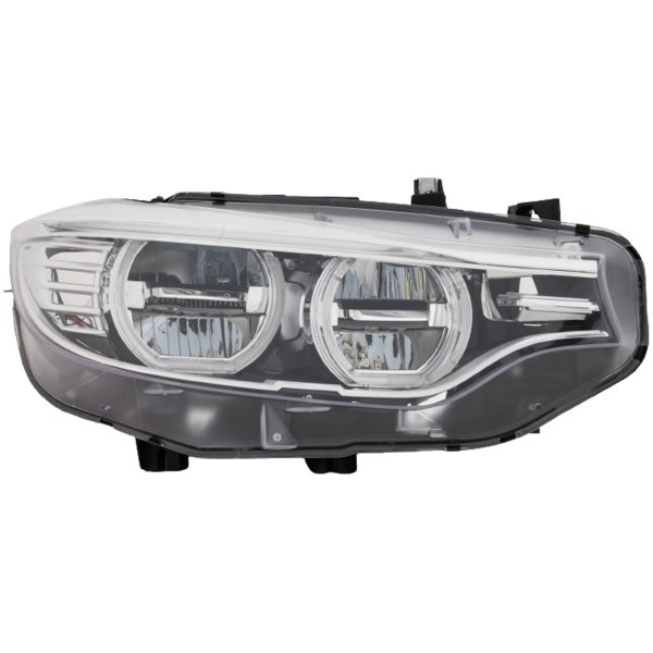 LED Headlight Assembly for BMW 4-Series (2014-2017), M3 Sedan (2015-2018), M4 (2016-2017), Right (Passenger), without Logo, Convertible/Coupe/Hatchback, Replacement Models: 428i, 435i, M3, M4.