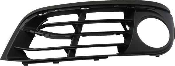Front Fog Light Molding for BMW 5-Series 2014-2016, Left (Driver), Textured Black, Without M Package, Luxury/Modern Line, Sedan, Replacement