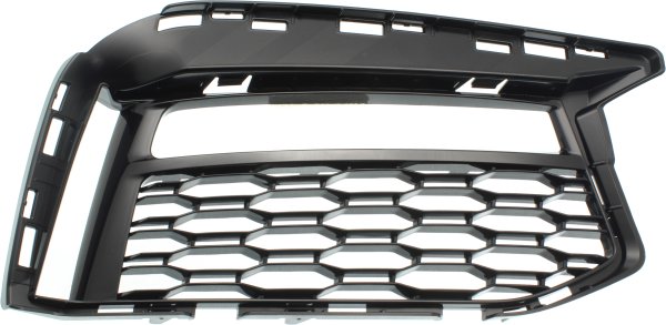 Front Fog Light Molding for BMW 5-Series 2017-2020, Right (Passenger), Textured Black, with M Package, Excluding M550i Model, Replacement