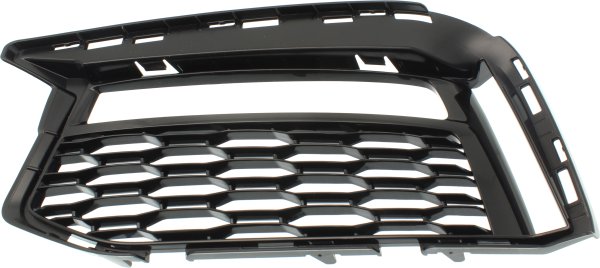 Front Fog Light Molding for BMW 5-Series 2017-2020, Left (Driver), Textured Black, with M Package, Excluding M550i Model, Replacement