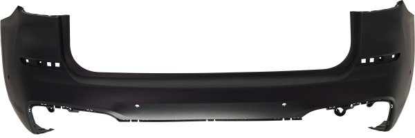 Primed (Ready to Paint) Rear Bumper Cover for BMW X3 2018-2021 30I/M40I Models, with M Sport Package and Park Assist Sensor Holes, Replacement