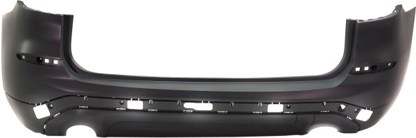 Rear Bumper Cover for BMW X3 2018-2021, Primed (Ready to Paint), without M Sport Package, without Park Assist Sensor Holes, with Trailer Hitch, 30I Models, Replacement