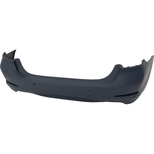 Rear Bumper Cover for 540I (2017-2020), Primed (Ready to Paint), without M Package, without Luxury Package, with Park Distance Control Sensor Holes and Park Assist Sensor Holes, Replacement