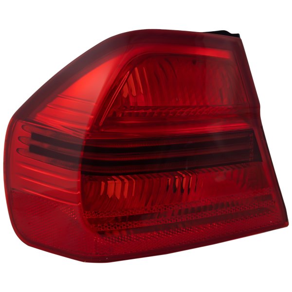 Tail Light for BMW 3-Series 2006-2008 Sedan, Left (Driver), Outer Lens and Housing, Replacement Models: 325i, 325xi, 330i, 330xi.