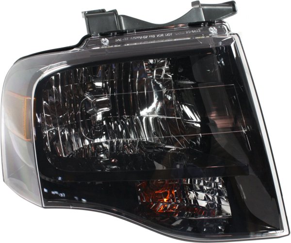 Headlight Assembly for Ford Expedition 2007-2014, Right (Passenger), Halogen, with Black-Out (Black Interior), Replacement