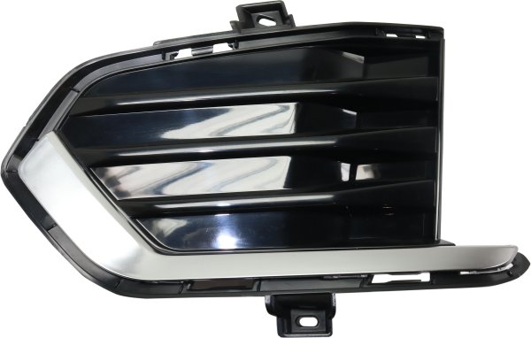 Front Bumper Grille for Cadillac XT5 2017-2024, Left (Driver), Black with Satin Chrome Molding, Fits 2020-2024 with or without Auto Park Assist, Replacement