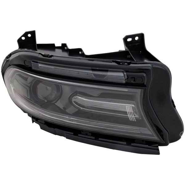 Headlight Assembly for Charger 2018-2021, Right (Passenger), Halogen, without Logo, Excluding R/T 392/R/T Scat Back,SRT Hellcat, SRT 392 Models, Replacement