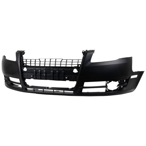 Front Bumper Cover for Audi A4/A4 Quattro 2005-2009, Primed (Ready to Paint), without Sport Package, without Headlight Washer Holes, Replacement