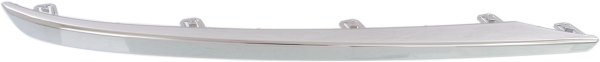 Front Bumper Molding for Acura TLX 2015-2017, Left (Driver) Side, Outer Position, Chrome Finish, Replacement