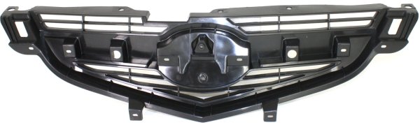 Grille for Acura TL 2004-2006, Textured Black Shell and Insert, Replacement