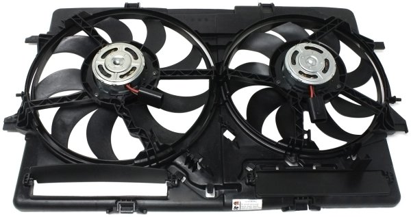 Radiator Fan Assembly for Audi A5 Quattro 2008-2017, Q5 2009-2017 without Control Module, Replacement