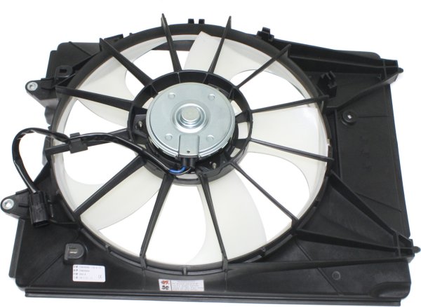 A/C Condenser Fan Assembly for Acura MDX 2014-2020, Honda Ridgeline 2017-2023, Left (Driver) Side, Single Fan, Replacement