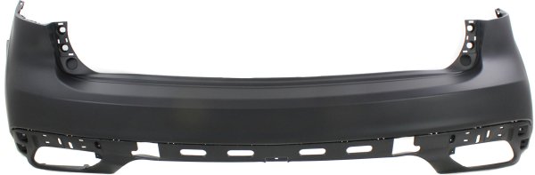 Rear Bumper Cover for Acura MDX 2014-2016, Primed (Ready to Paint), Without Parking Aid Sensor Holes and Lane Keep Assist, Replacement