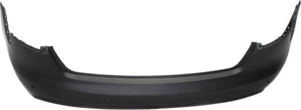 Rear Bumper Cover for Audi A4 2013-2016 Sedan, Primed (Ready to Paint), Without S-Line Package, with Parking Aid Sensor Holes, Replacement