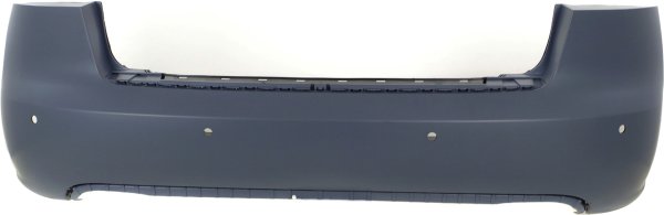 Rear Bumper Cover for Audi A4/S4 2005-2008 Sedan, Primed (Ready to Paint), with Parking Aid Sensor Holes, Replacement