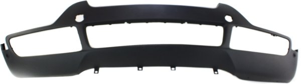 Front Bumper Cover for BMW X5 2007-2010, Textured Black, Without M Package, With Parking Distance Control Sensor Holes, Excludes M Model, Replacement