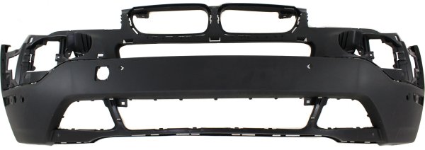 Front Bumper Cover for BMW X3 2007-2010, Lower Position, Textured Finish, Without M Package, With Park Distance Control Sensor Holes, Replacement