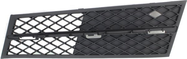 Front Bumper Grille for BMW 5-Series (2011-2013) Left (Driver) Outer, Textured Black, without M Package, Sedan, Replacement, Fits 528i, 535i, 550i.