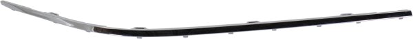 Front Bumper Molding for BMW 7-Series (2006-2008), Left (Driver) Outer Chrome Strip, Replacement - Fits 750i, 750Li, 760i, 760Li models.