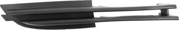 Front Bumper Grille for BMW 3-Series 2002-2005, Left (Driver), Black, Partial Grid, Sedan/Wagon, without Sport Package, Replacement Models: 320i, 325i, 330i.
