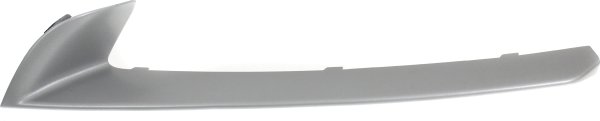 Front Bumper Grille Molding for BMW 5-Series 2014-2016, Left (Driver), Painted Silver, without M Package, with Fog Lights, Standard, Sedan, Replacement Models: 528i, 535i, 550i.