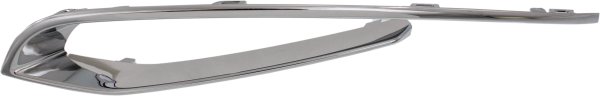 Front Bumper Grille Molding for 2014-2016 BMW 5-Series, Left (Driver), Chrome, without M Package, Luxury Line, Sedan, Replacement Models: 520i, 528i, 535i, 550i.