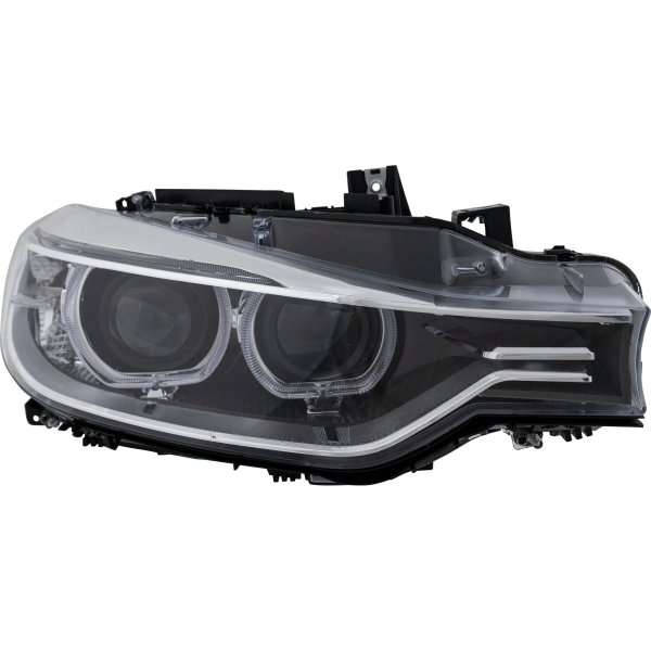Headlight for BMW 3-Series (2012-2015) Right (Passenger), Lens and Housing, Xenon, without HID Kit, without Adaptive Headlights, Sedan/Wagon, Replacement Models: 320i, 328i, 335i