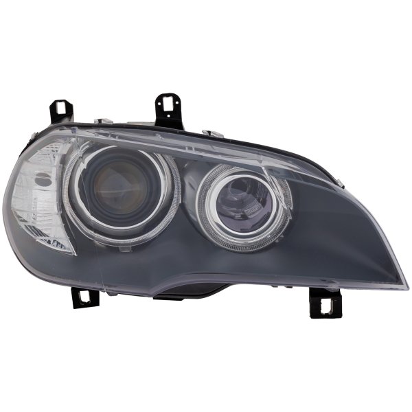 Replacement Headlight for BMW X5 2007-2013, Right (Passenger), Lens and Housing, High-Intensity Discharge/Xenon, without HID Kit