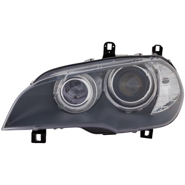 Headlight for BMW X5 2007-2013, Left (Driver) Side, Lens and Housing, HID/Xenon, Without HID Kit, Replacement